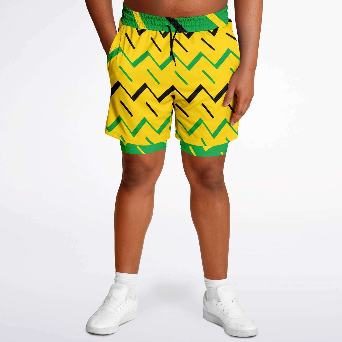 Jamaica Athletic 2-in-1 Compression Shorts
