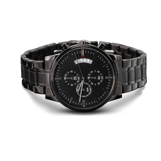 Personalized Chronograph Watch | Black Chronograph Watch