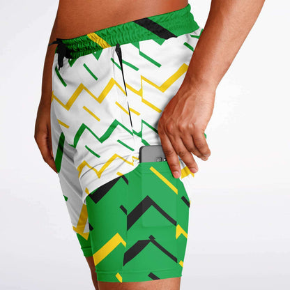 Jamaica Athletic 2-in-1 Compression Shorts