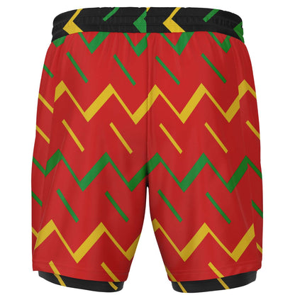 Jamaica Athletic 2-in-1 Compression Shorts
