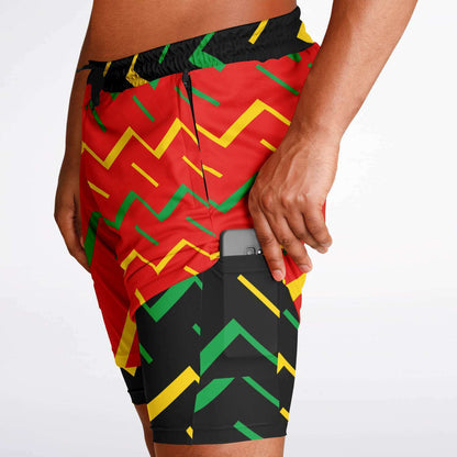 Jamaica Athletic 2-in-1 Compression Shorts