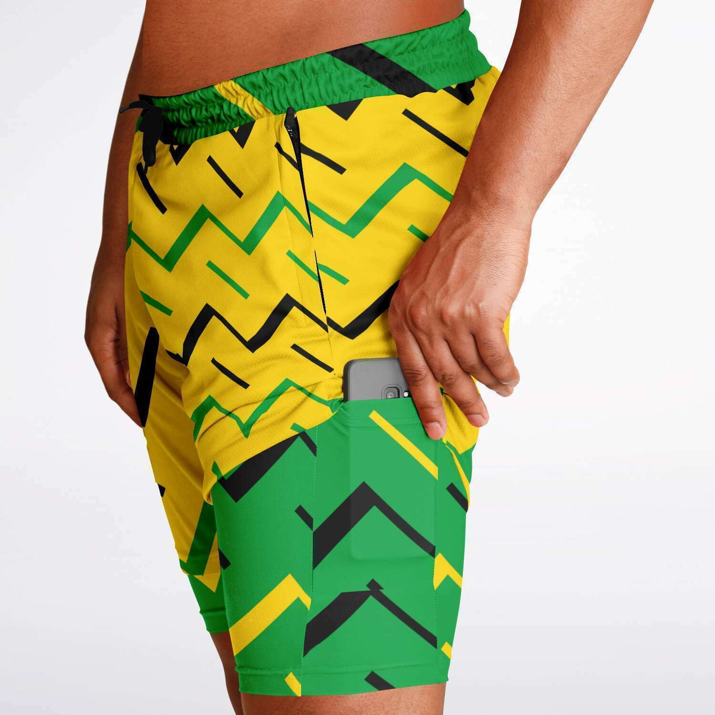Jamaica Athletic 2-in-1 Compression Shorts