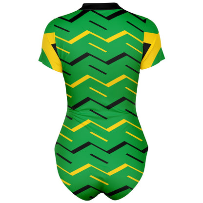 Jamaican Flag Bodysuit Short Sleeve