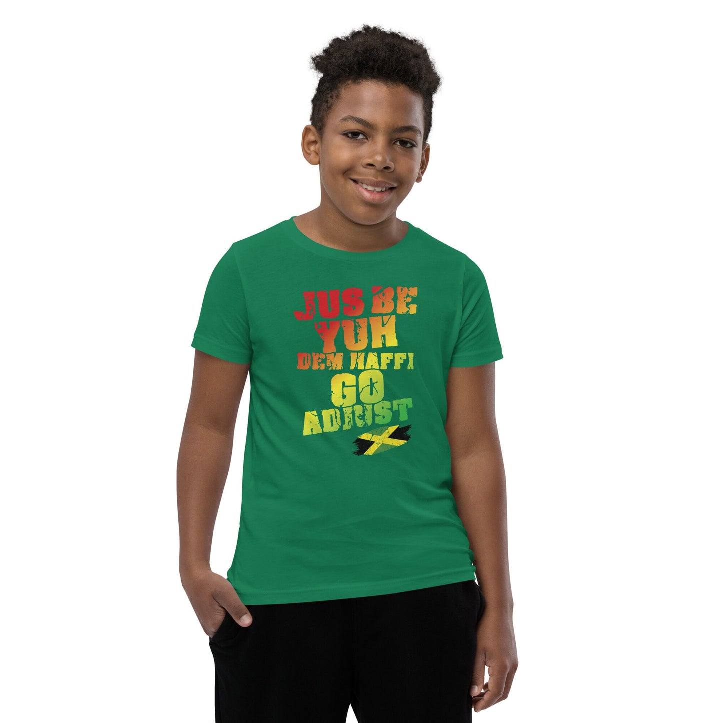 Jamaica Shirt Youth - "Jus Be Yuh Dem Haffi Go Adjust"