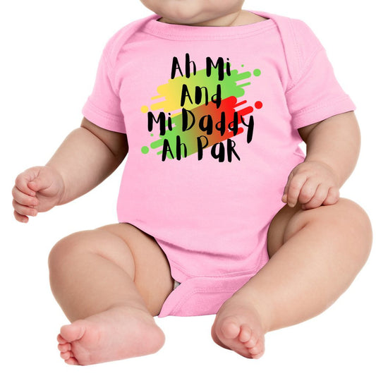 Jamaica Baby Infant Rib Bodysuit | Jamaican Saying Onesie | Ah Mi and Mi Daddy Ah Par | Baby Clothing | Baby Shower Gift