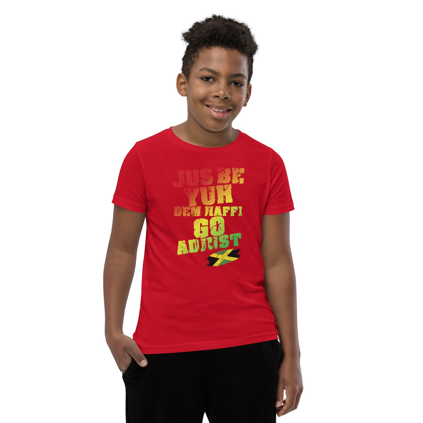 Jamaica Shirt Youth - "Jus Be Yuh Dem Haffi Go Adjust"