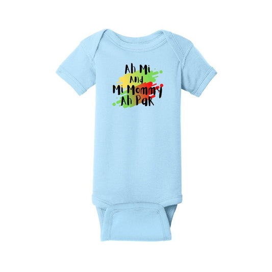 Jamaica Baby Infant Rib Bodysuit | Jamaican Saying Onesie | Ah Mi and Mi Mommy Ah Par | Baby Clothing | Baby Shower Gift