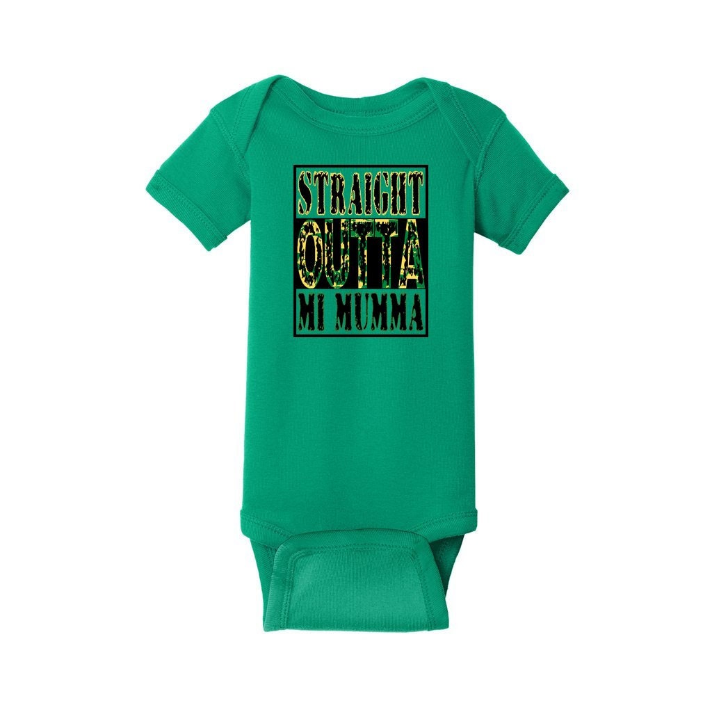 Jamaica Baby Infant Rib Bodysuit | Jamaican Saying Onesie | Straight Outta Mi Mumma | Baby Clothing | Baby Shower Gift