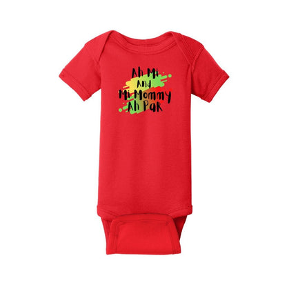Jamaica Baby Infant Rib Bodysuit | Jamaican Saying Onesie | Ah Mi and Mi Mommy Ah Par | Baby Clothing | Baby Shower Gift