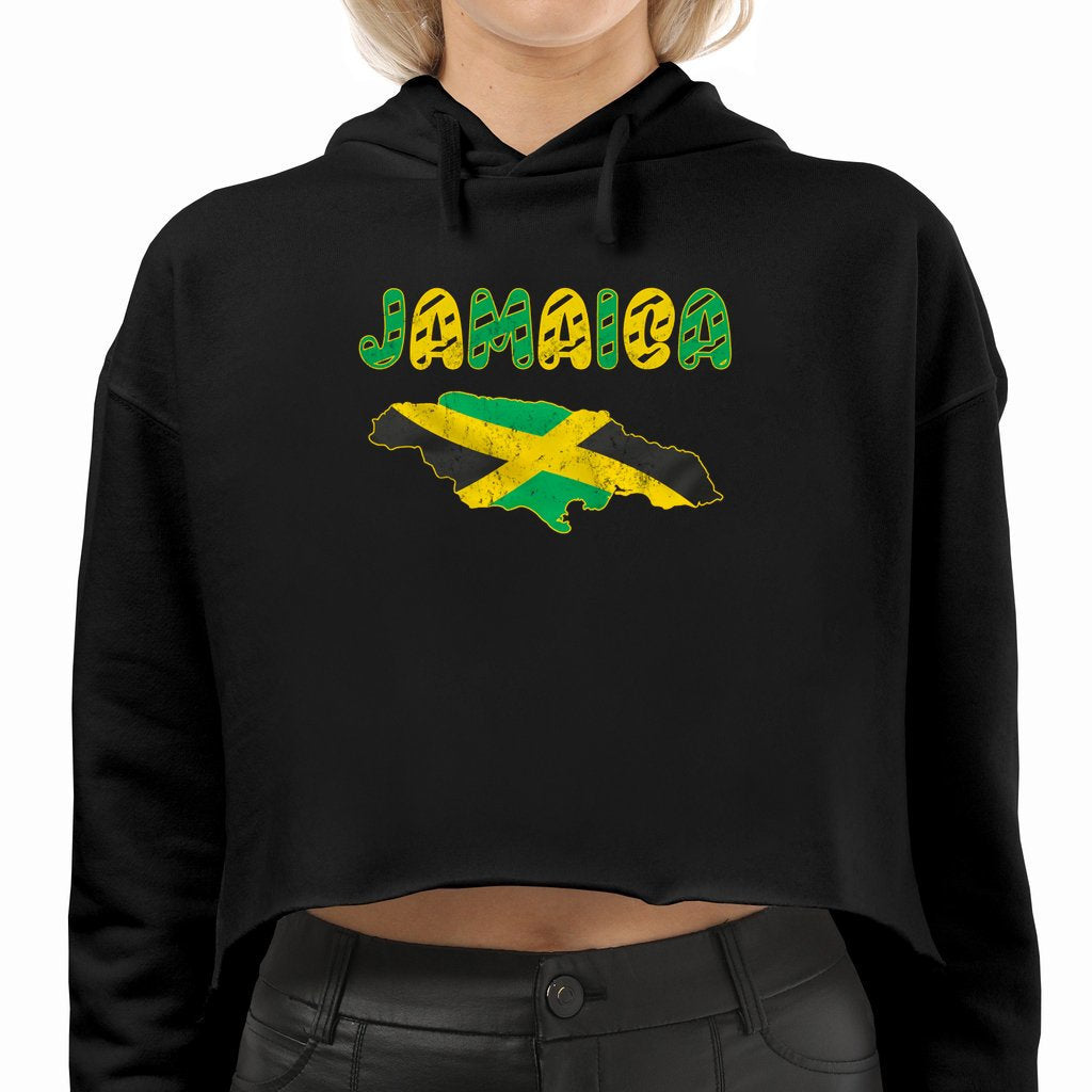 Jamaican Women's Crop Hoodie - Lightweight