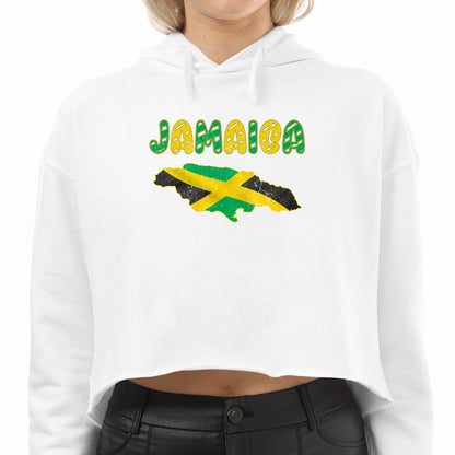 Jamaican Women's Crop Hoodie - Lightweight