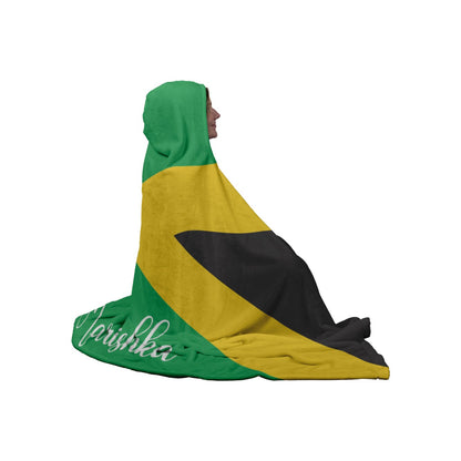 Personalized Jamaica Flag Sherpa Fleece Lined Blanket