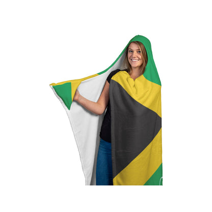 Personalized Jamaica Flag Sherpa Fleece Lined Blanket