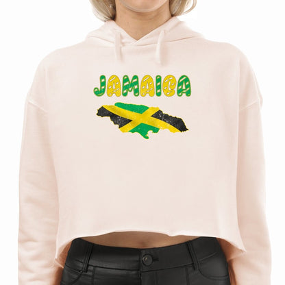 Jamaican Women's Crop Hoodie - Lightweight