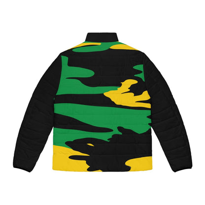 Jamaican Colored Camouflage Puff Jacket