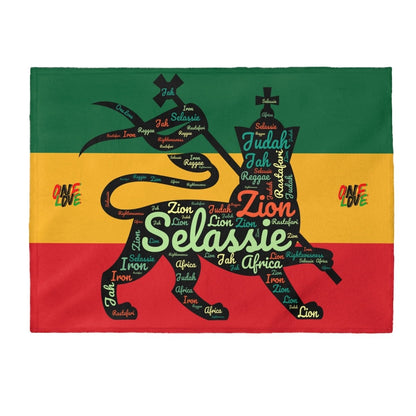 Rasta Colored Fleece Blanket - Lion of Judah