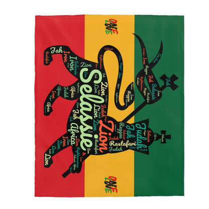 Rasta Colored Fleece Blanket - Lion of Judah