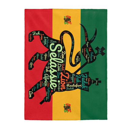 Rasta Colored Fleece Blanket - Lion of Judah