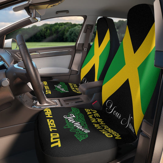 Jamaican Flag Car Seat Cover (Set Of 2) - Universal