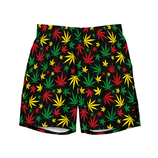 420 Cannabis Leaf Men's Swim Trunks / Athletic Shorts