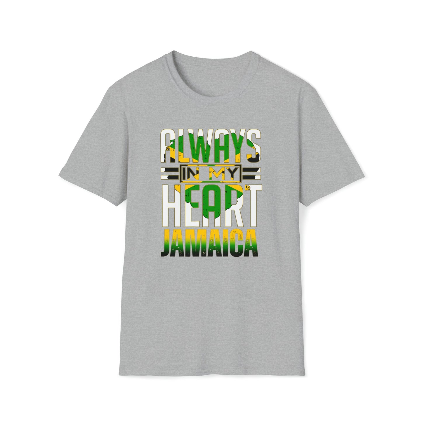 Jamaica Flag Heart Tee Shirt - Always in My Heart