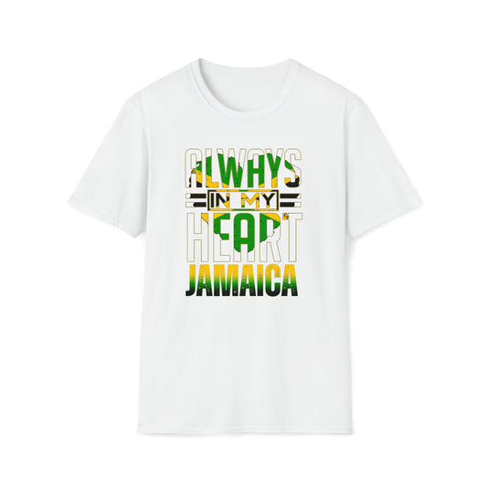 Jamaica Flag Heart Tee Shirt - Always in My Heart