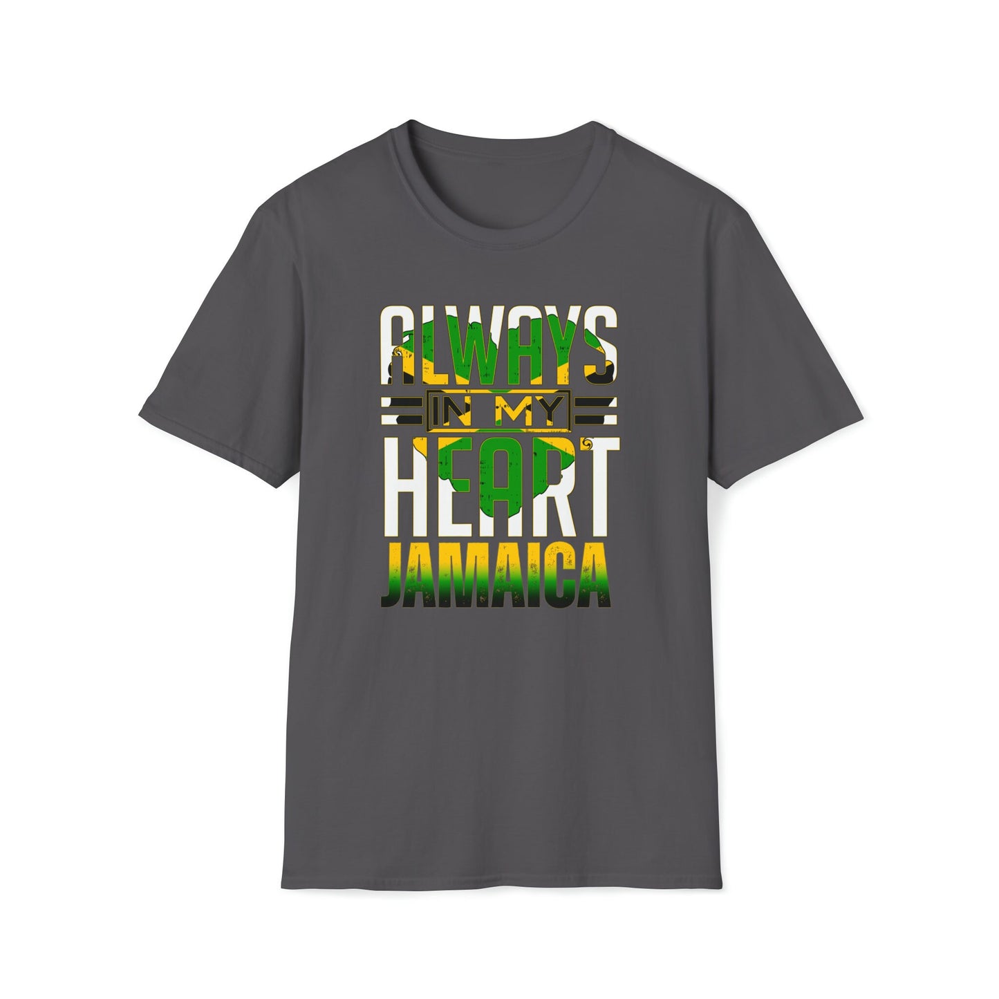 Jamaica Flag Heart Tee Shirt - Always in My Heart