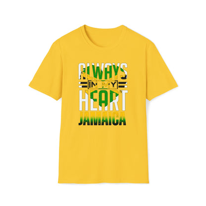 Jamaica Flag Heart Tee Shirt - Always in My Heart