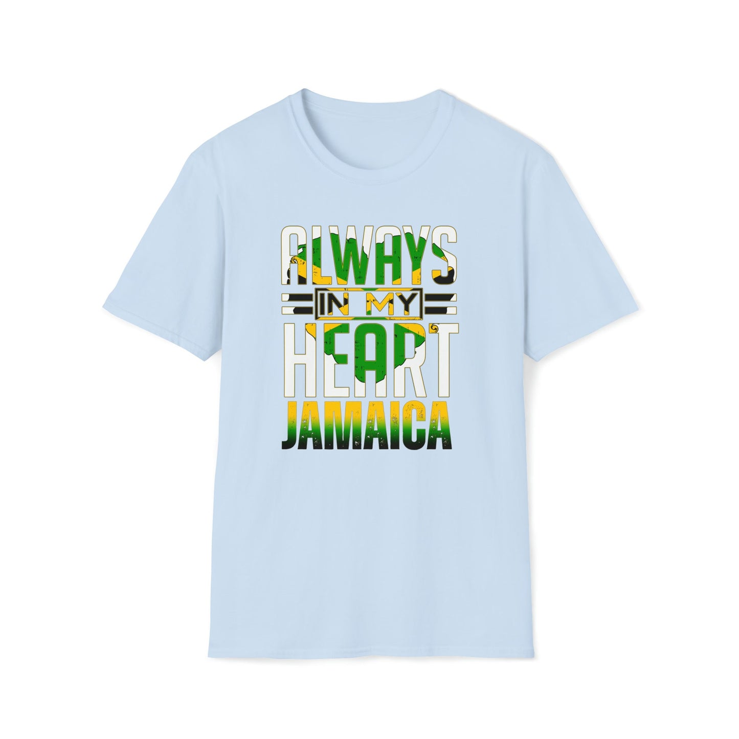 Jamaica Flag Heart Tee Shirt - Always in My Heart