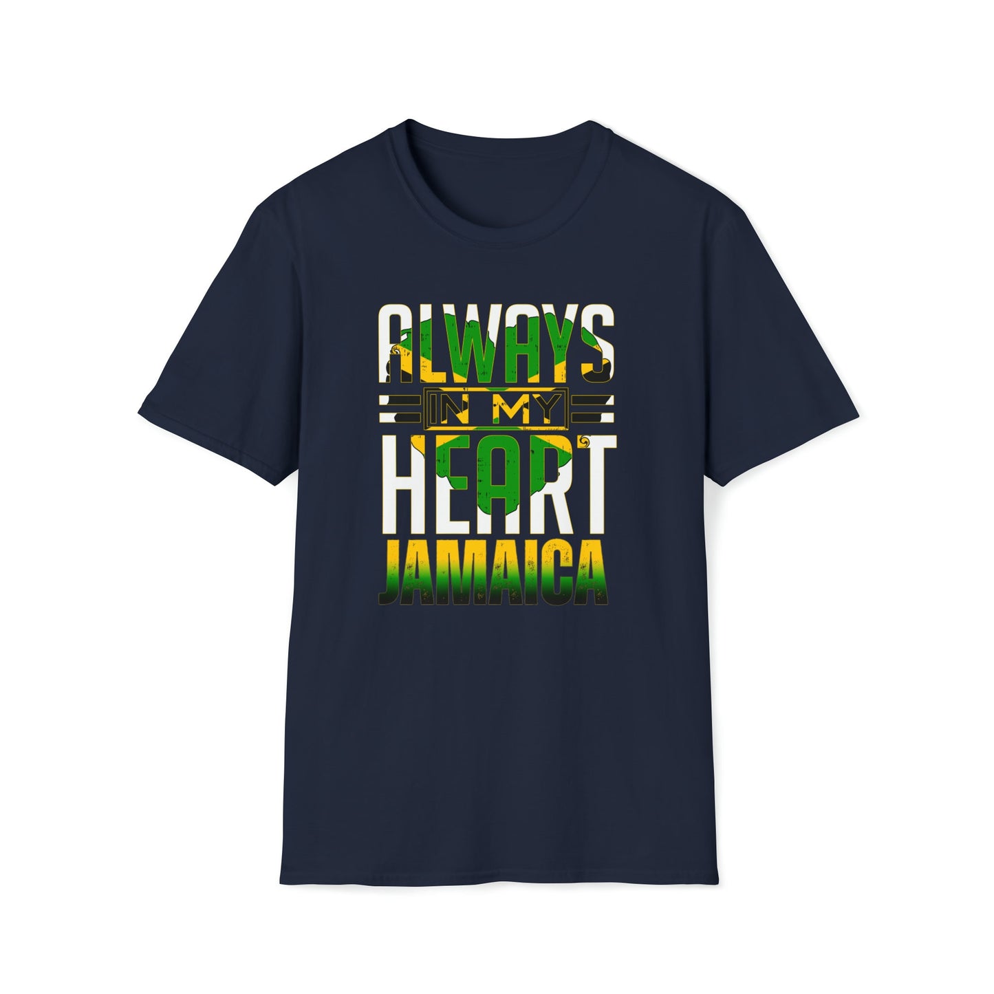 Jamaica Flag Heart Tee Shirt - Always in My Heart