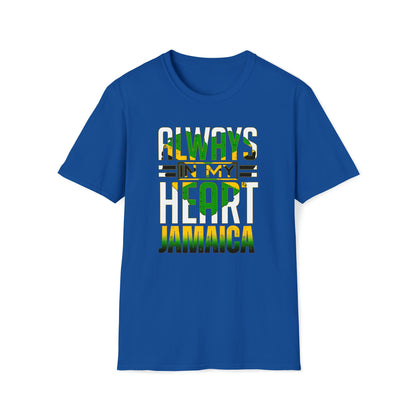 Jamaica Flag Heart Tee Shirt - Always in My Heart